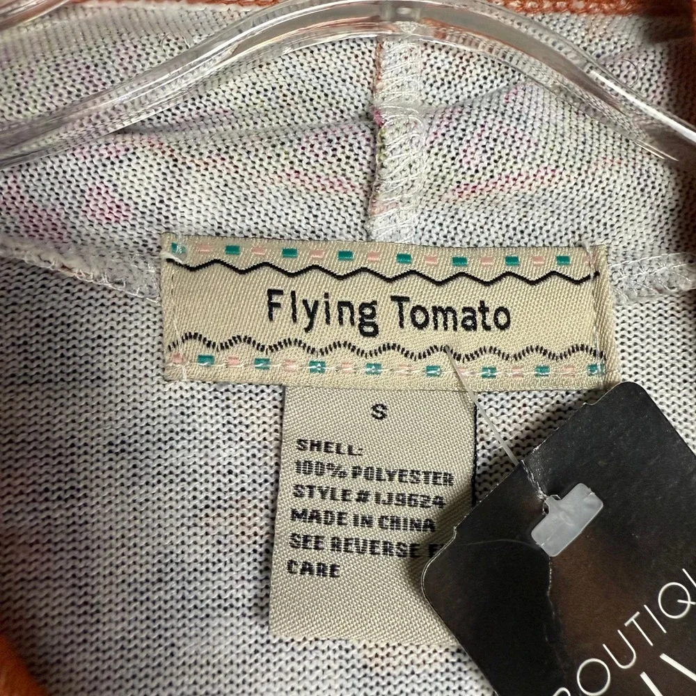 Flying‎ Tomato Open Front Cardigan, Paisley Print, Boho, Colorful, Womens